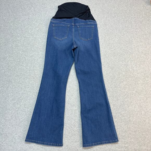 Isabel by Ingrid+Isabel Flare Maternity Jeans WMN 16 Blue Ankle Bootcut Med Wash - Picture 3 of 9